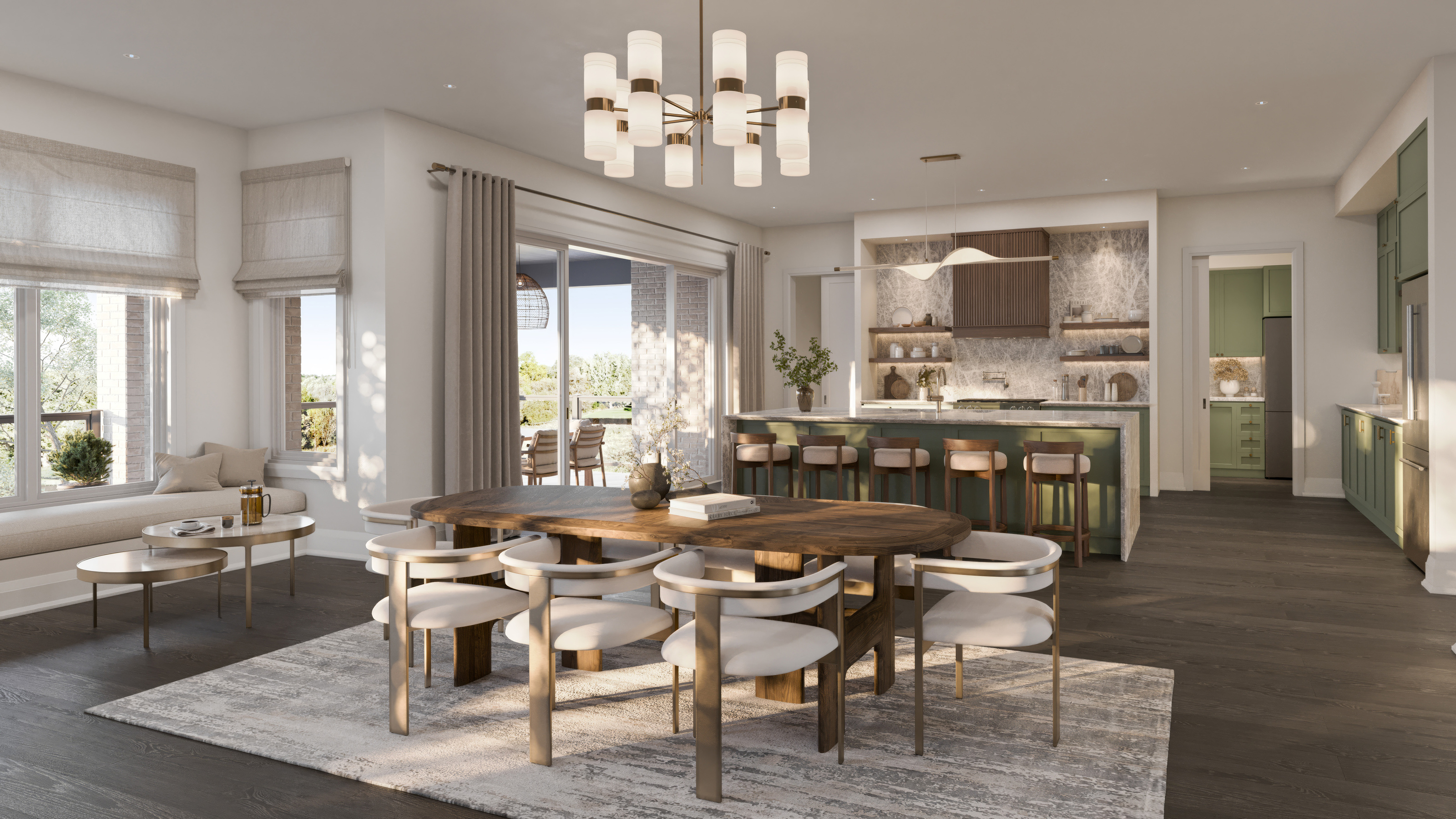 Kitchen and breakfast dining area
